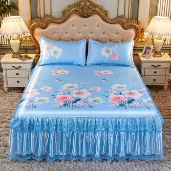 Letné posteľ sukne tri-dielna sada 1.8 m posteľ 1.5m1.2m pohovka-kus čipky posteľ sukne pohode posteľ list