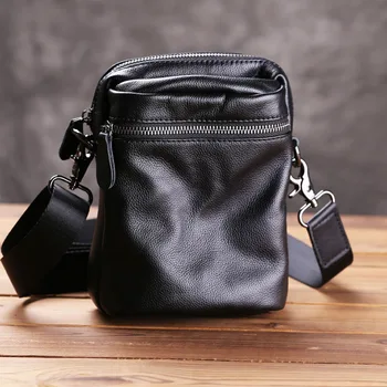 AETOO Mužov messenger bag malá taška mini taška cez rameno Japonský kožené batoh prenosné lete mobilný telefón taška kožené pánske
