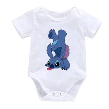 Disney Baby Girl Remienky Lilo & Stitch Novorodenca Oblečenie 0-24M, Unisex Chlapec Krátky Rukáv Jumpsuit Oblečenie Vysokej Kvality Dieťa Onesie