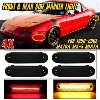 4X LED Bočné Obrysové Svetlo Údené Objektív Predné, Zadné, Zase Signálne Svetlá Blinker Lampa pre MAZDA MX-5 MX5 MIATA 1990-2005