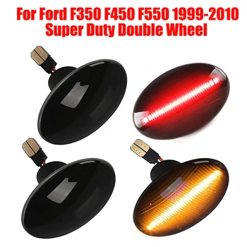 Pár Dymu Objektív Amber & Červená LED Predné Zadný Blatník Bočné Obrysové Svetlo Pre 1999-2010 Ford F350 F450 F550 Super Duty