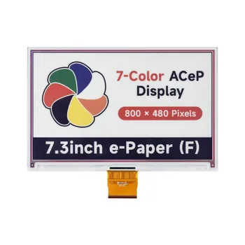 Waveshare 7-Farba 7.3 palcový ACeP Coloful Surové e-Knihu Monitor e-Ink Displej pre Raspberry Pi 800×480 Pixelov Displej Panel