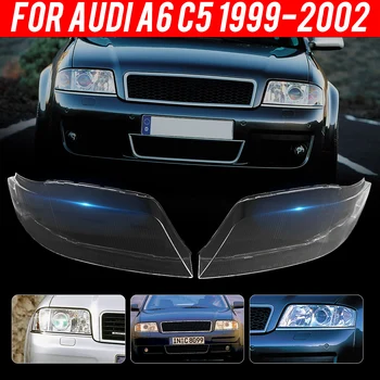 Auto Objektív Transparentné Tienidlo Svetlometov Kryt Z Priehľadného Plastu Lampa Ochranný Kryt Sklenený Kryt Pre Audi A6 C5 1999-2002