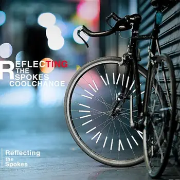 12pcs/pack Bicykel, Spinning Reflexné Kartu Pásy Špice Bicykla Požičovňa Hovoril Príslušenstvo Dielov Striebra