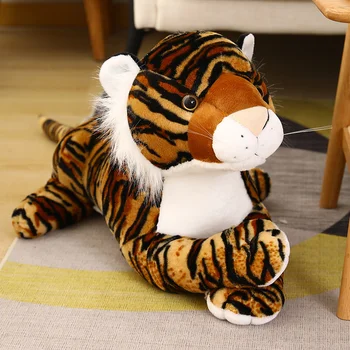 30-60 cm Simulácia Tiger Plyšové Hračky Plnená voľne Žijúcich Zvierat Realisticky Mäkké Tiger Plushie Vtipné Deti Darček