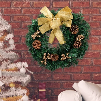 Ručné Vianočný Veniec Simulácia Vianočný Strom Dekorácie Borovica Ihly Kvet Krúžok Deň Dekorácia Dverí A Okien Prívesok