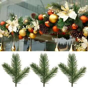 10Pcs Vianočné Ozdoby Borovica Listy Dekoratívny Kvet pre Scrapbooking Domáce Dekorácie Doplnky, Svadobné, Umelé Rastliny
