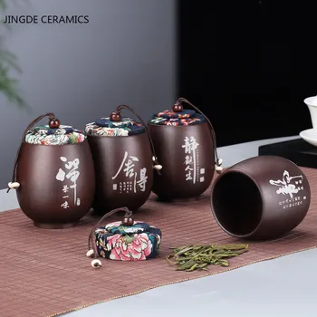 Čínsky Porcelán Prenosné Čaj Caddy Nádrž Kanvica Konzervy Keramiky Oolong Čaj Cestovné Čaj Políčok Pre Domácnosť Kávy Filter
