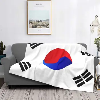 Kórea národnej vlajky deka Flanelové Dekorácie Multi-funkcia Teplej Hodiť Prikrývky na Posteľ Cestovné Plyšové Tenká Prikrývka