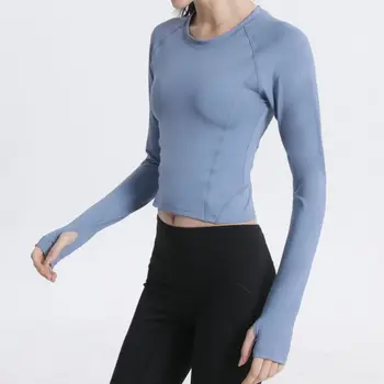 Ženy T-Shirts 2022 Nové Jogy Oblečenie Kórejský Slim-Fit Ostrihané Fitness Nosenie Okolo Krku Pohodlné Shapewear Elastické Školenia Top