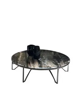 Moderné svetlo luxusné art krajiny mramoru obývacia izba kolo čaj stôl talianskeho jednoduché kamenné strane tabuľky