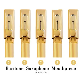 Kovové Zlato-Á E Ploché Barytón Saxofón Náustok Profesionálov ako aj pre Začiatočníkov, pre Saxofón Príslušenstvo Diely Náhradné