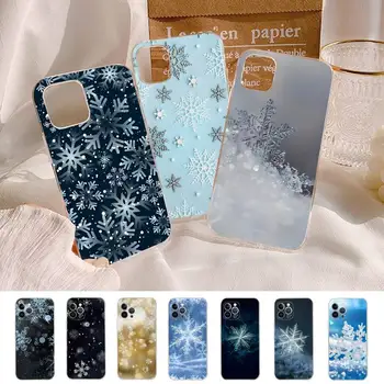 New Horúce Vianoce Snowflake Telefón puzdro Pre iPhone 11 12 13 14 Mini Pro Max XR X XS TPU Jasný Prípad Pre 8 7 6 Plus SE 2020