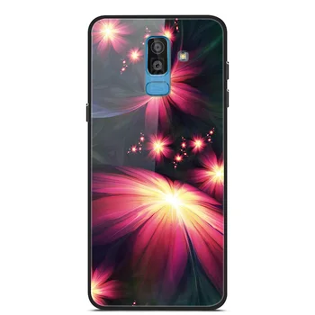 Puzdro Pre Samsung Galaxy J8 2018 Telefónu Zadný Kryt S Čierny Silikónový Nárazník Série 1