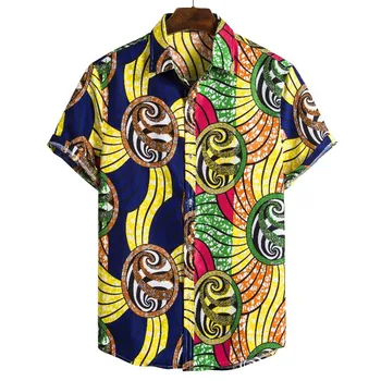 Tradičné Africké Dashiki Tlač Tričko Mužov 2022 Značky Slim Afriky Oblečenie Mužov Harajuku Streetwear Bežné Tričko Krátky Rukáv