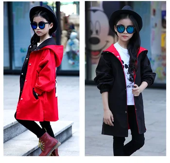 2020 dievčatá coats jeseň jar deti móda bavlna tlač kapucí bunda dievčatá bežné windbreaker vrchné oblečenie nové 2-3-4-5-6years