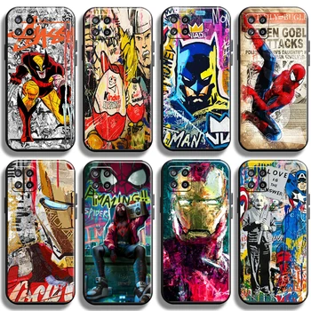 Avengers Ulici Graffiti Telefón Puzdro Pre Samsung Galaxy M12 Prípadoch Funda Coque Shockproof Kvapaliny Kremíka Carcasa Plnú Ochranu