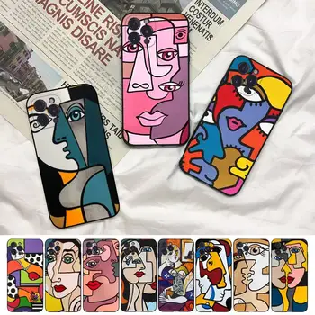 Picasso Abstraktné Umenie, Maľovanie Telefón puzdro Pre iPhone 8 7 6 6 X Plus SE 2020 XR XS 14 11 12 13 Mini Pro Max Mobile Prípade