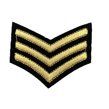 Nový Príchod 7 x 5,5 cm Zlato Air Force Odznak Škvrny Šiť na žehličky na Vyšívané Nášivka na Oblečenie 10pcs/lpt