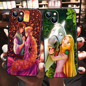 Disney Zamotaný Rapunzel Telefón puzdro Pre iPhone 13 12 11 Pro Max Mini X XR XS Max 6 6 7 8 Plus Se2 Coque Mäkké Shockproof TPU