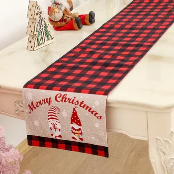 Červená Koberčeky Non-tkané Veselé Vianoce Stôl Runner Dlho Obrus Nový Rok Dekorácie Pre Domov Tabuľka Výzdoba Položiek
