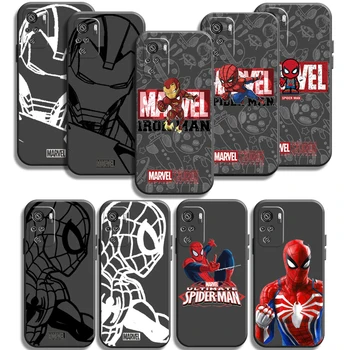Marvel Lron Spiderman Telefón Prípadoch Pre Xiao Redmi Poznámka 10 10 Pro 10S 10 5G Carcasa Funda Zadný Kryt Coque Mäkké TPU