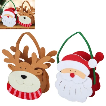 Vianočný Darček Zábal Candy Tašky Santa Claus Snehuliak Dekor Elk Skladovanie Taška