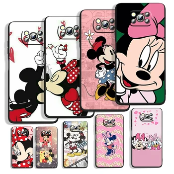 Mickey Mouse Animácie Pre Xiao POCO M4 M3 C3 X4, X3, X2 F3 X2 F1 Pro NFC GT Mi Hrať Mix 3 A2 lite Black Telefón Prípade Capa