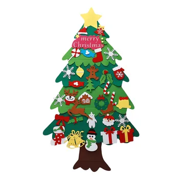 DIY Non-Tkané Vianočný Strom Dekorácie NOVÝ Rok Darčeky Deti Vianočné Darčeky pre 2020 Nový Rok Dvere Stene Visí Ozdoby
