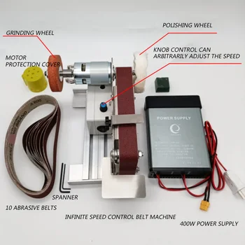 Mini Elektrický Pás Stroj DIY Leštiaci Stroj Leštiaci Stroj Pevný Uhol Sharpener Čepeľ Stroj
