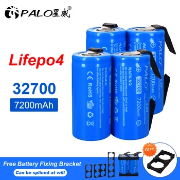 PALO 3.2 V 32700 7200mAh LiFePO4 Batérie 35A Kontinuálne Vypúšťanie Maximálne 55A Vysoký výkon batérie+DIY Nikel listov