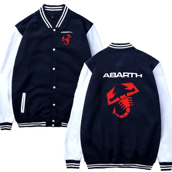 2021 Mužov Baseball jednotné Abarth Auto Logo Tlačiť Bežné Harajuku v Teple, Mikiny Mens Baseball Jacket Slim Fit Unisex Obliekať