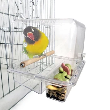 Papagáj Vták Automatické Kŕmidlá Praktické Akryl Transparentný Visí Vaňou Kŕmenie Jedlo Misy Kŕmidlá Klietky Príslušenstvo Dodávky