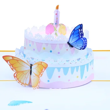 10pcs Ručné Motýľ Tortu Kvet 3D Pop-UP, Pozdrav, Pozvánka Na Želanie Vďaka Vianoce, Svadby, Narodeniny, Party Darček