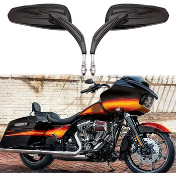 Motocykel Horiace Chróm/Black Bočné Zrkadlá na Harley Davidson Softail Štandardné FXST Electra Glide Cestnej Vlastné Dyna Touring