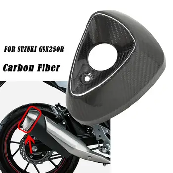 Carbon Fiber Kryt Pre SUZUKI GSX250R každý Rok Motorcycl Výfukového Potrubia Port Chránič Tepelný Štít Stráže Anti-Scalding Kryt Čierny