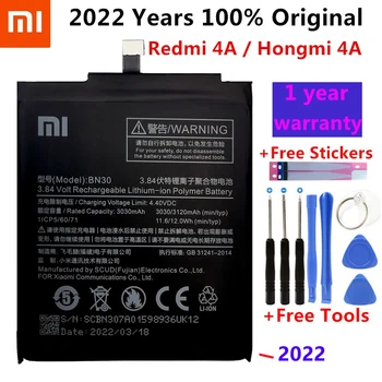 100% Pôvodný Xiao BN30 Batérie Xiao Redmi 4A Redrice Hongmi 4A Lítium-Polymérová Náhradná Bateria Bezplatnú Opravu Nástrojov