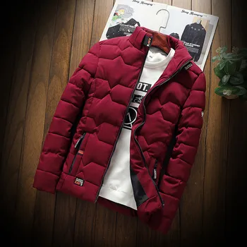 jeseň zima Nové Bunda módny trend Bežné pribrala teplé bavlna-čalúnená oblečenie Slim baseball coats veľkosť Dole Teplá Bunda