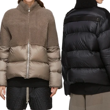 Coats Ženy Dole 2021 Zimné dámske Oblečenie, Šitie Zips Nadol Bunda Vysoký Golier Chlieb Bunda Hrubé