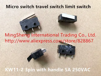 Originál nové 100% vysokej kvality malých micro switch cestovné prepínač limitný spínač KW11-2 3pin s rukoväťou