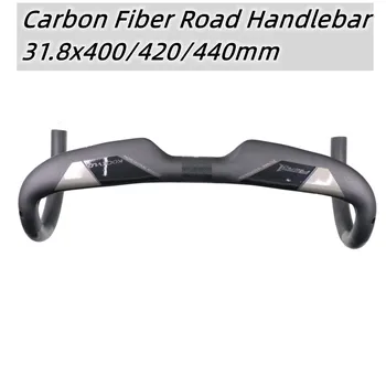 Carbon Fiber Cestnej Bike Riadítka 31.8 mm Kmeňových Svorka Uhlíka Požičovňa Rukoväť Ohnutý Panel UD Matný Cestnej Drop Bar 400/420/440mm Accessori