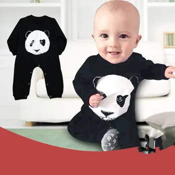 2021 Detské oblečenie Zvierat Módne Roztomilé Dieťa Chlapcov Remienky na Jar Autunm Cartoon Detské Oblečenie Panda Dieťa Jumpsuit