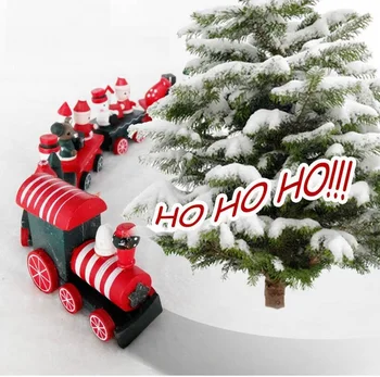 B VEĽKOSŤ Drevené malý vlak Vianočné tvorivé Vianočné drevené výrobky malé vlak Vianočné výrobky narodeninám CT09