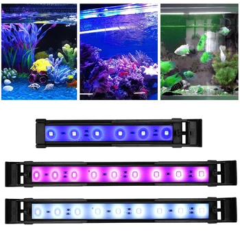 22-32 cm Diaľkové Ovládanie LED Akvarijné Svetlo celé Spektrum Hydroponics Rásť Svetlá akvárium Klip Lampa Podmorské Akvárium Dekor