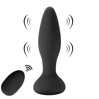 Supersoft Kvapalina-silikónový Análny Plug Diaľkové Ovládanie Plynulé Zadok Plug sexuálne hračky Mužskej prostaty Masér Ženy Vibrátor, Dildo