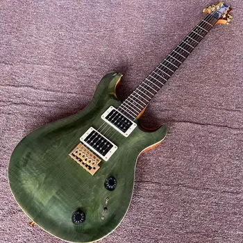 NOVÝ PRÍCHOD Zelená farba Elektrická gitara Rosewood hmatníkom Handwork 6 bodnutie Guitarra