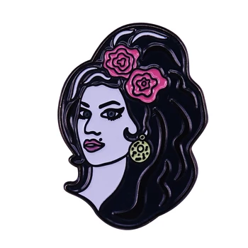 Poriadne Amy Winehouse Hudby Superstar Smalt Kovové Odznaky Klopě Pin Brošne Bundy Džínsy Módne Šperky Príslušenstvo