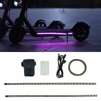 Skúter Svetlo Farebné Pásy LED Pásiky Svetla Šasi Dekoratívne Svietidlo pre Xiao Mijia M365 / M365 Pro Elektrický Skúter Časť