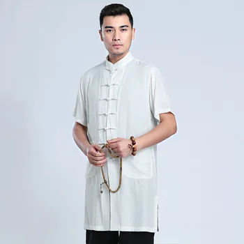 Čínsky Vintage Mužov Pevné Tričko Antiqur Zlepšenie Mužskej Tang Vyhovovali Top Bežné Bavlnené Obliečky Singel Svojim Oblečenie Novinka