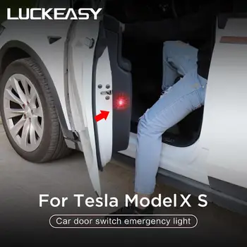 LUCKEASY dvere Auta výstražné svetlo Pre Tesla Model 3 Model Y ModelX Modely 2017-2022 dvere Auta spínač núdzové svetlo Model3